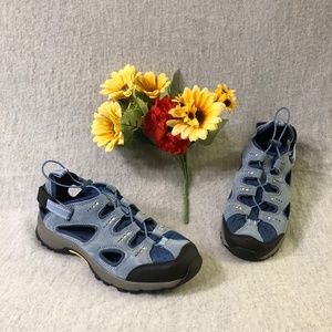 Lands' End Blue Suede Cut-out Hiking Shoes